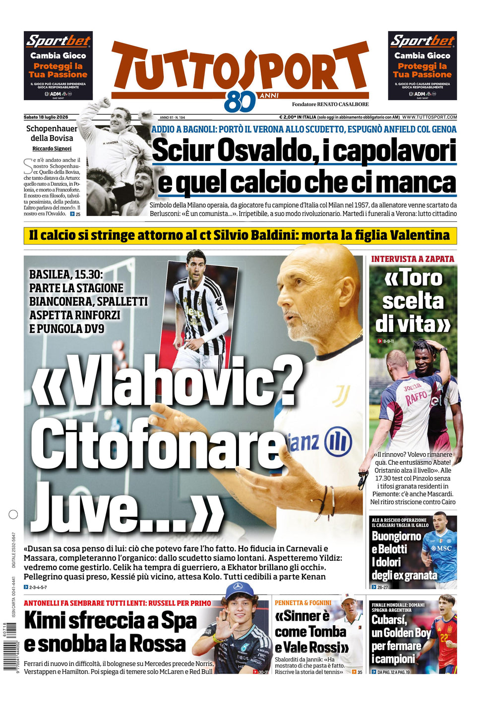 Nuovo TuttoSport - Nazionale - 30 Giorni bundle Full