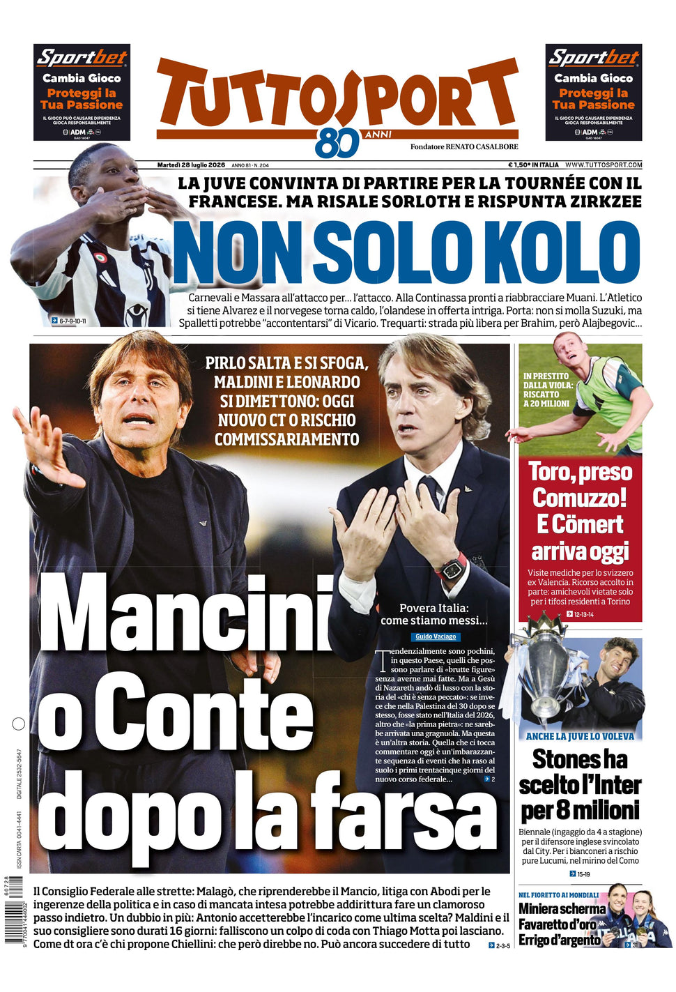 Nuovo TuttoSport - Nazionale - 30 Giorni bundle Full
