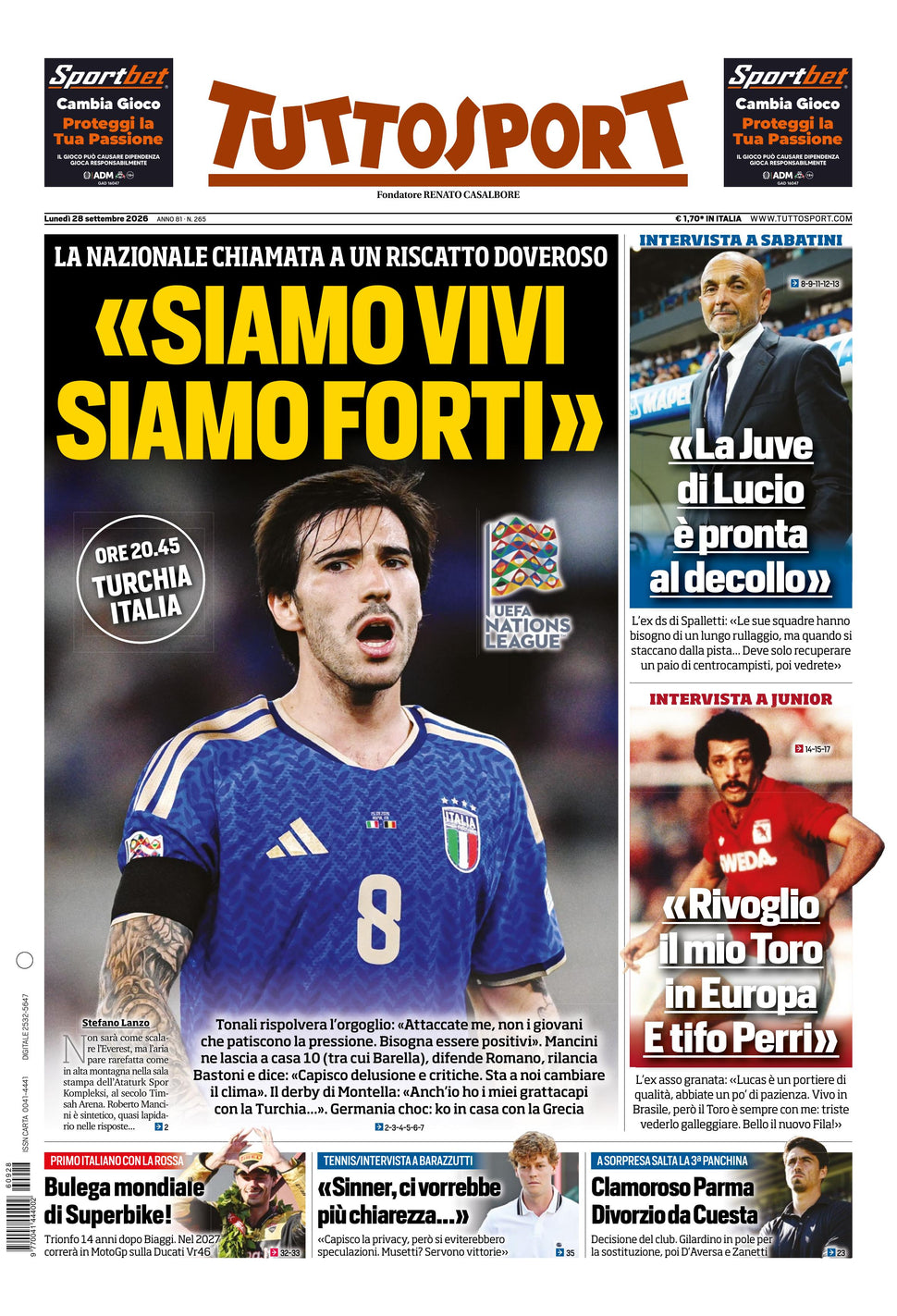 Nuovo TuttoSport - Nazionale - 30 Giorni bundle Full