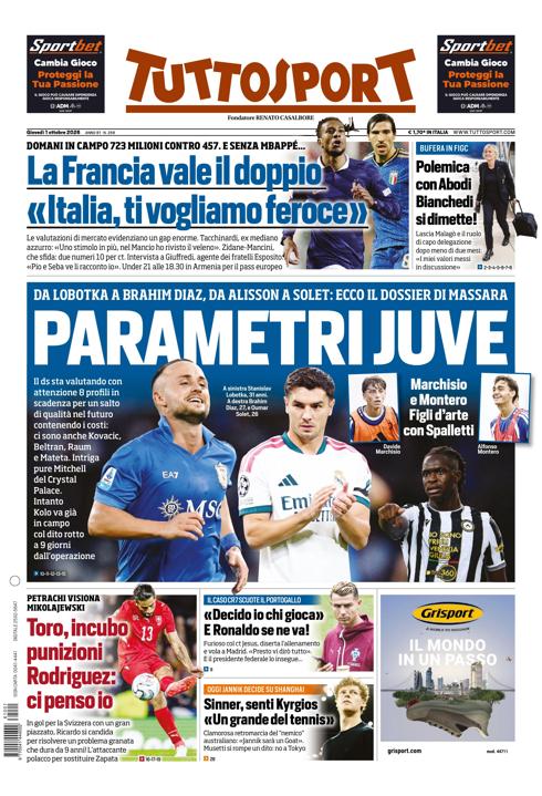 Tuttosport - Nazionale - 7 Giorni