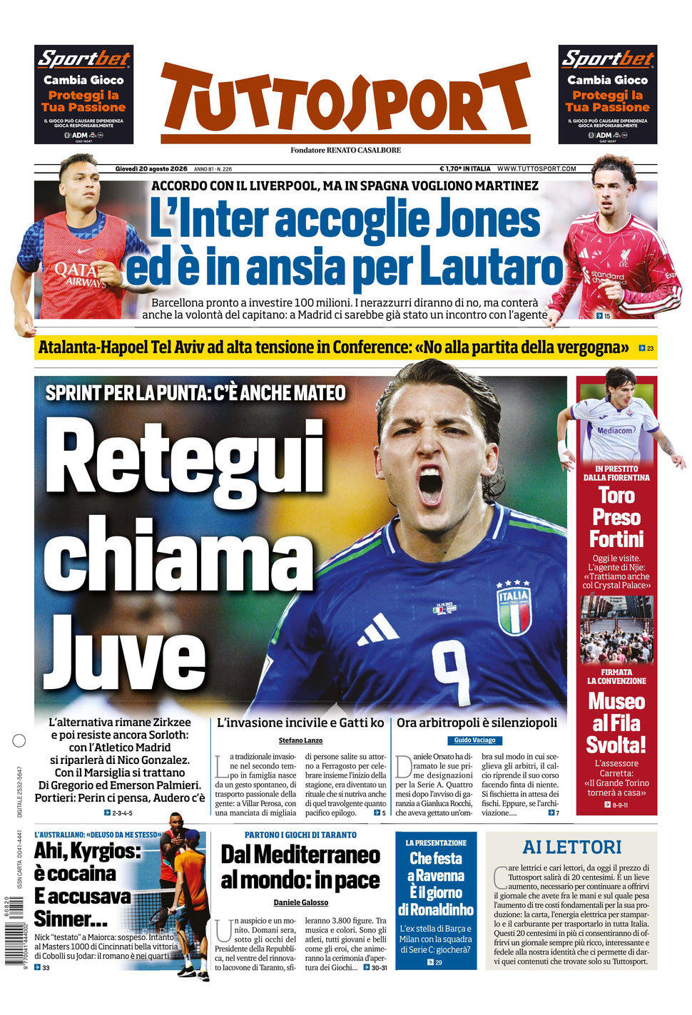 Nuovo TuttoSport - Nazionale - 30 Giorni bundle Full