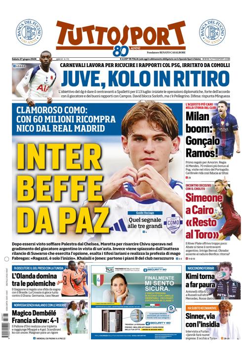 Tuttosport - Nazionale - 7 Giorni