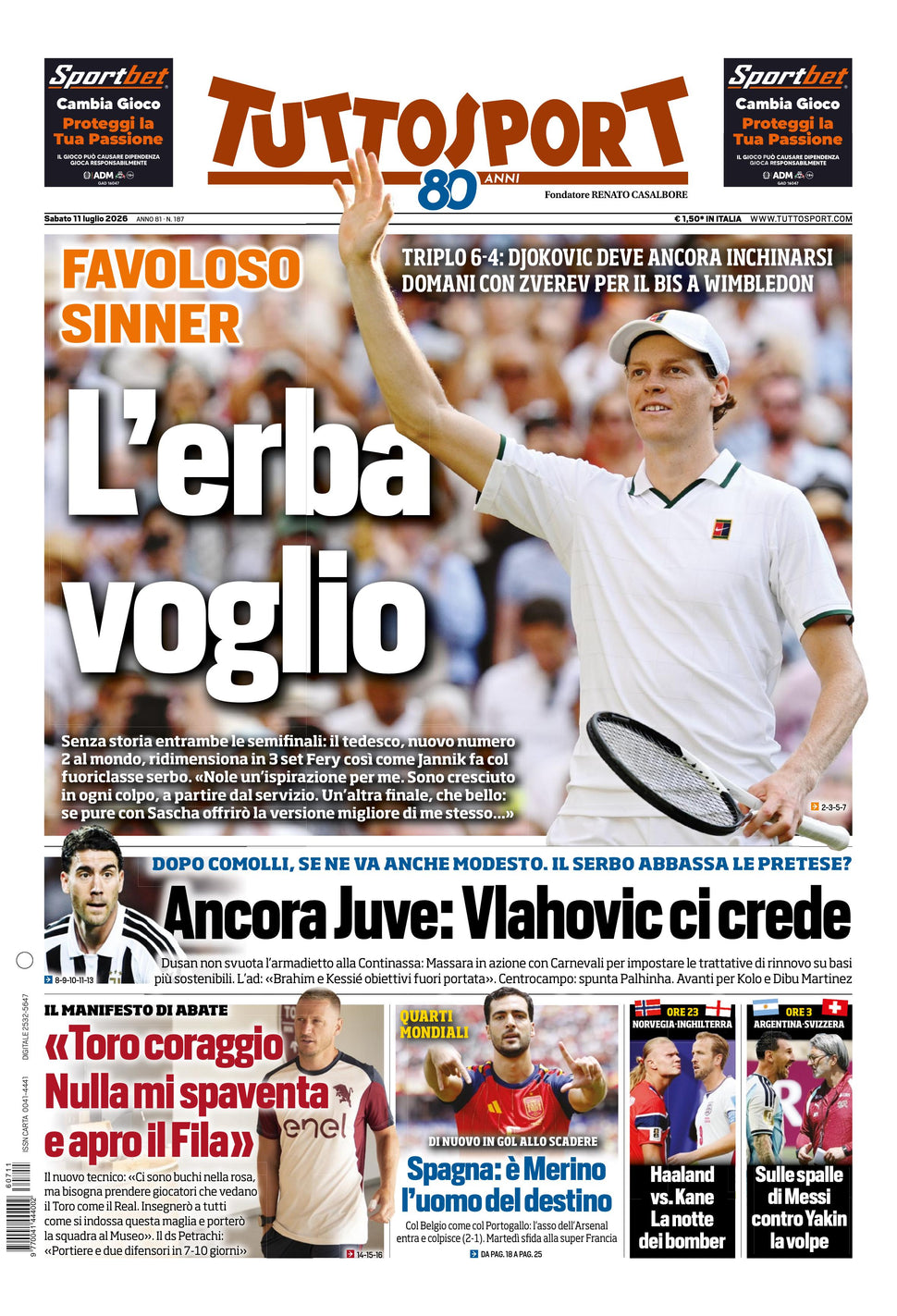Nuovo TuttoSport - Nazionale - 30 Giorni bundle Full