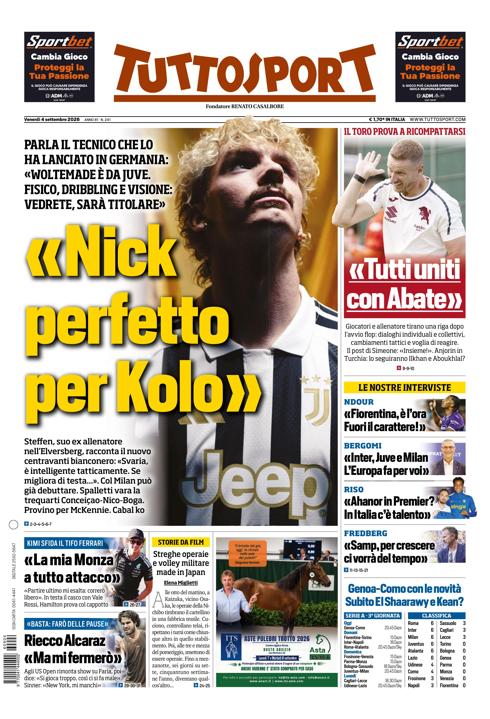 Tuttosport - Nazionale - 7 Giorni