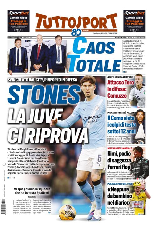 Tuttosport - Nazionale - 7 Giorni
