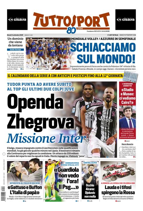 Tuttosport - Nazionale - 7 Giorni