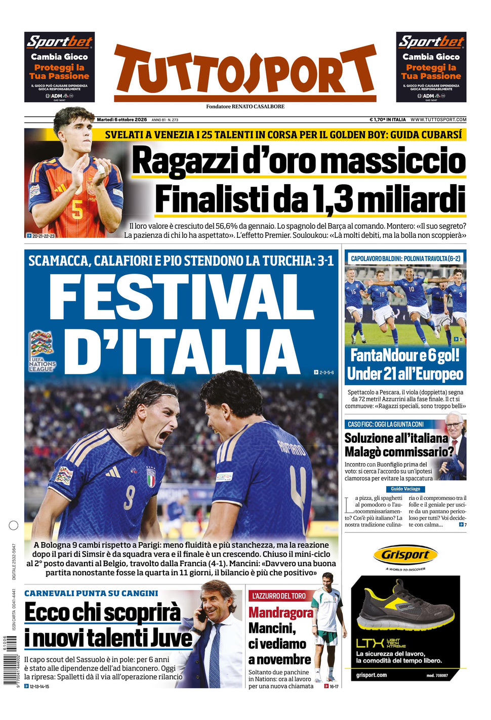 Nuovo TuttoSport - Nazionale - 30 Giorni bundle Full