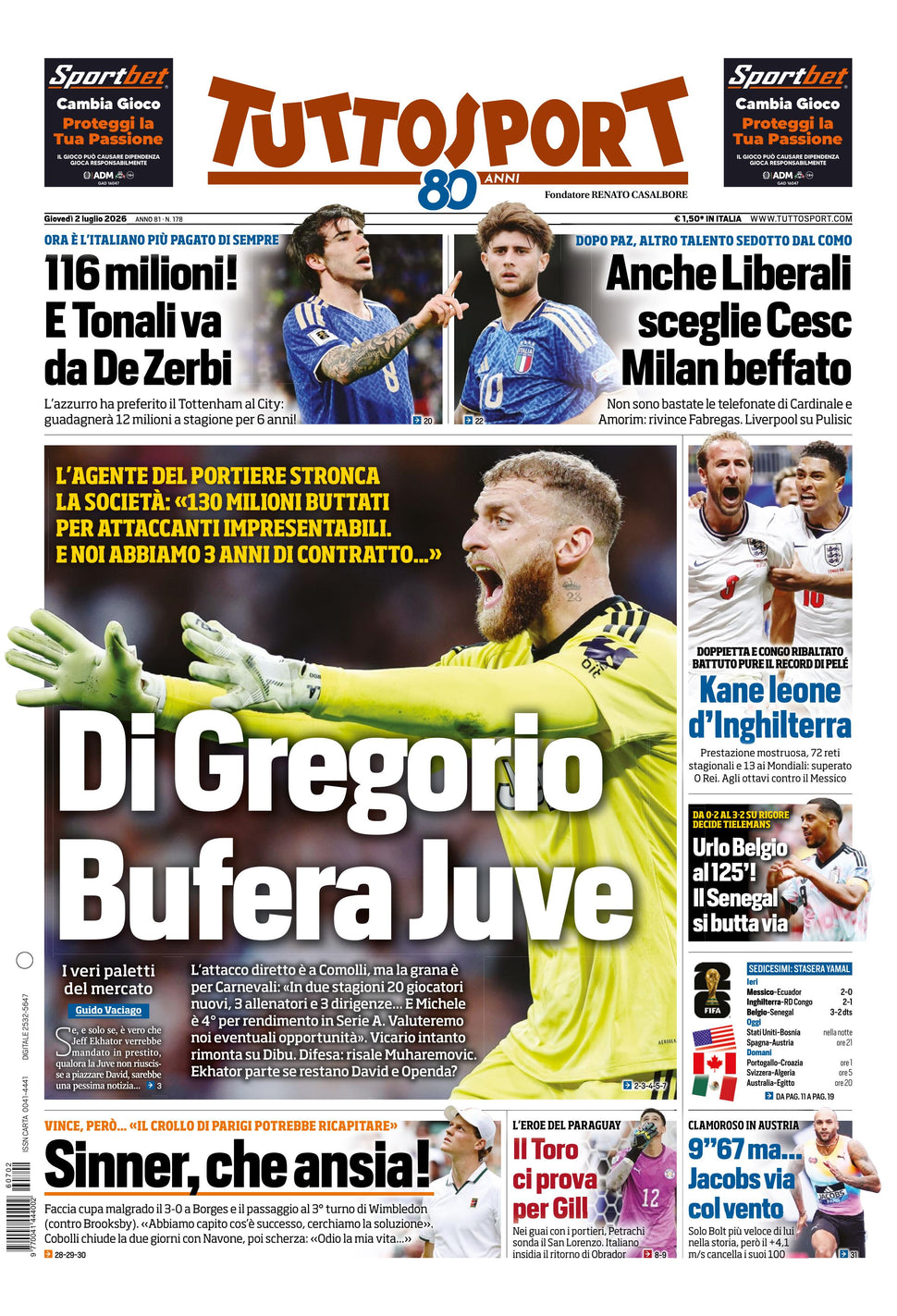 Nuovo TuttoSport - Nazionale - 30 Giorni bundle Full