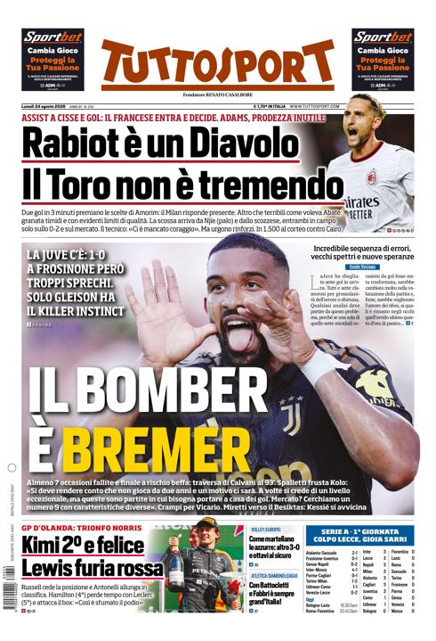 Tuttosport - Nazionale - 7 Giorni